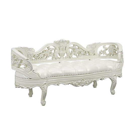 Adara - Bench - Antique White Finish - Grand Furniture GA