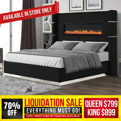 Queen/King Bed with Fireplace