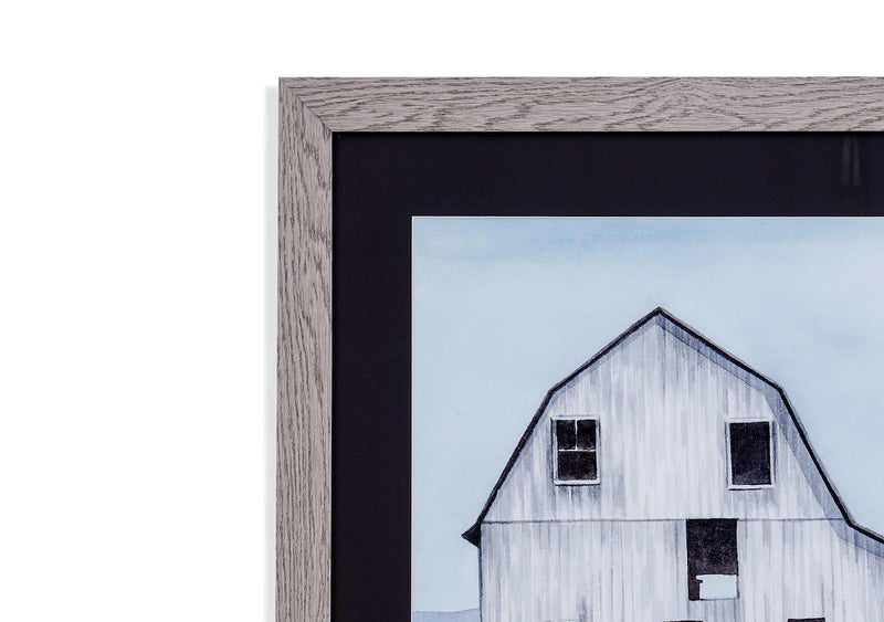 Bygone Barn - Framed Print (Set of 2) - Light Blue