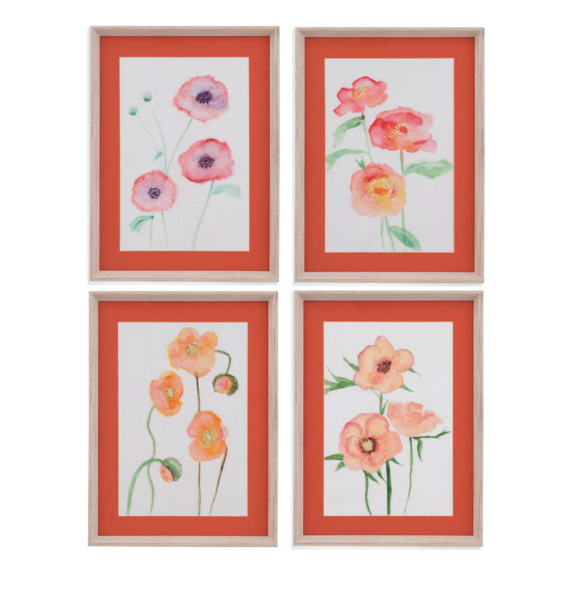Petite Flyer - Framed Print (Set of 4) - Orange