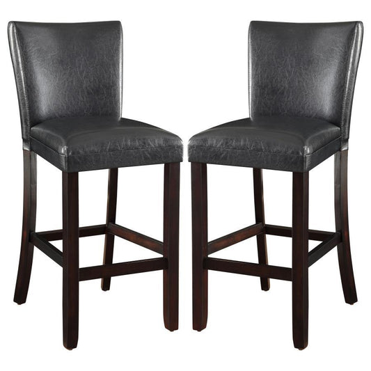 Alberton - Leatherette Upholstered Bar Chair (Set of 2) - Black