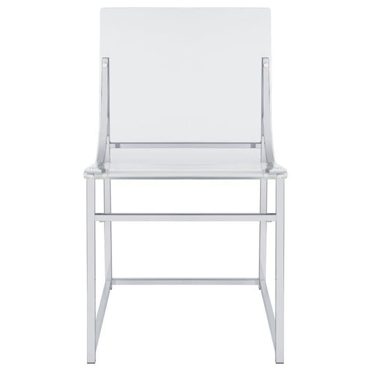 Adino - Acrylic Dining Side Chair (Set of 2) - Chrome