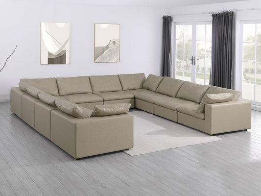 1100 - 11-Piece U-Shaped Sectional In Top-Grain Italian Leather