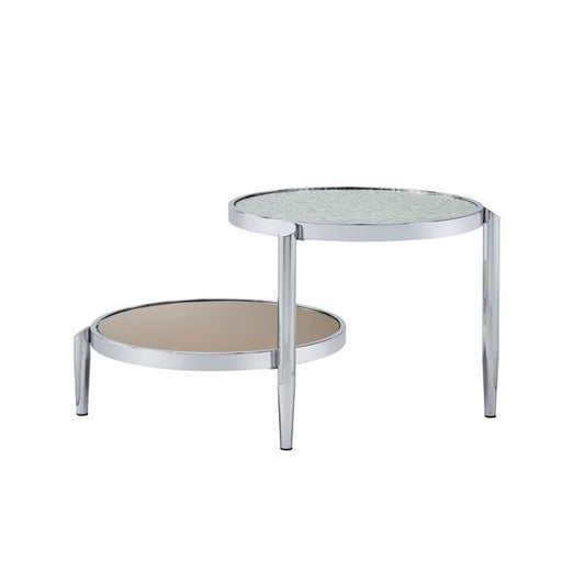Abbe - Coffee Table - Glass & Chrome Finish - Grand Furniture GA