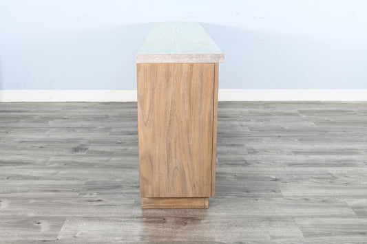 78" Media Console - Light Gray / Wheat