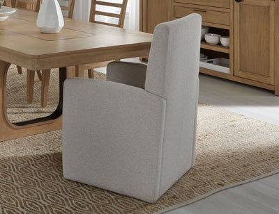 Escape - Dining Upholstered Caster Chair - Mirage Mist
