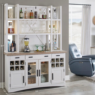 Americana Modern Dining - Buffet and Open Hutch - Cotton