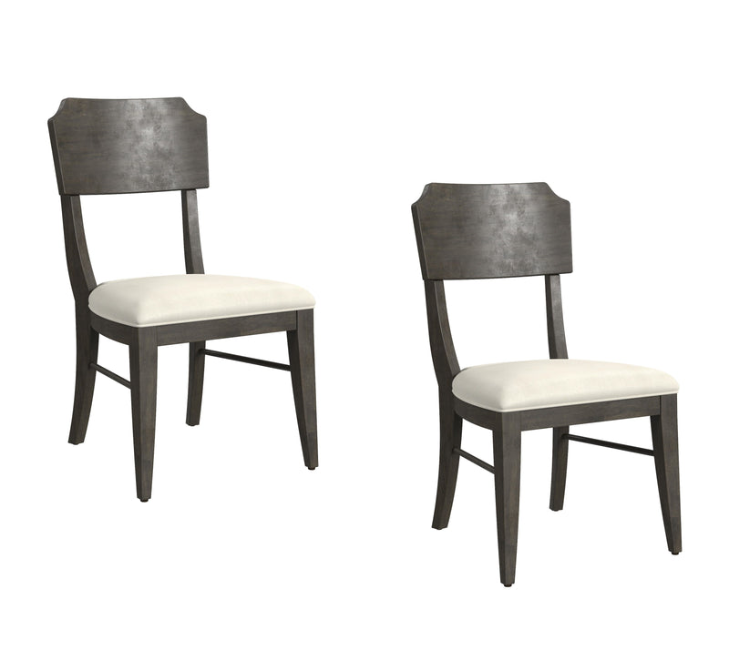 Kellan - Dining Chair (Set of 2) - Charcoal Gray / Dawson Paltinum Fabric