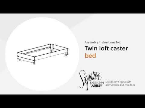 Larstin - Brown - Twin Loft Caster Bed