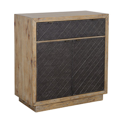 Tyler - One Drawer Two Door Cabinet - Natural & Black.