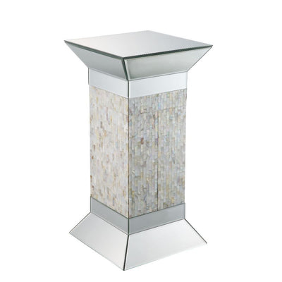 Huey - Pedestal Stand - Mirrored - Grand Furniture GA