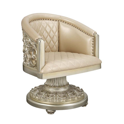 Sorina - Dining Chair - PU & Antique Gold Finish - 38" - Grand Furniture GA