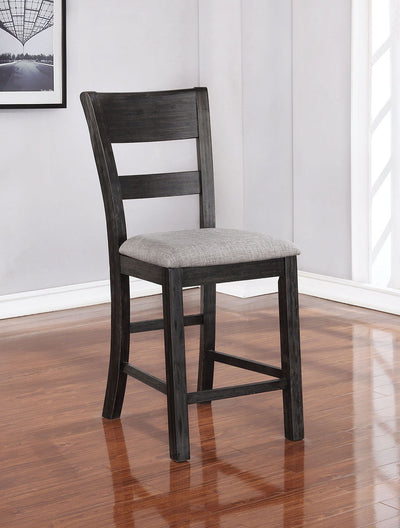 Sania - Counter Height Side Chair (Set of 2) - Antique Black - Grand Furniture GA