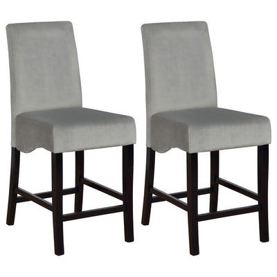 Stanton - Upholstered Counter Height Chairs (Set of 2) - Gray And Black - Stool Sets - Grand Furniture GA