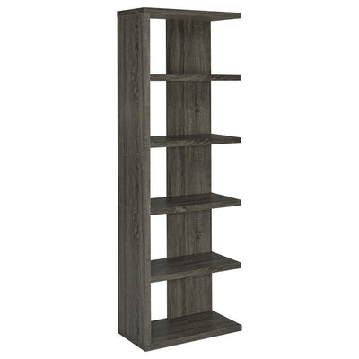 Harrison - 5-Tier Bookcase - Weathered Gray - Standard Bookcases - Grand Furniture GA