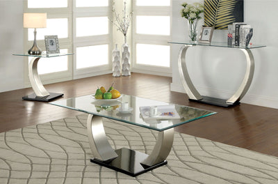 Roxo - End Table - Satin Plated / Black - Grand Furniture GA