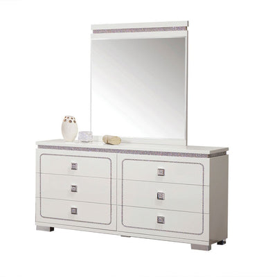 Valentina - Mirror - White High Gloss - Grand Furniture GA