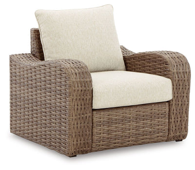 Sandy Bloom - Beige - Lounge Chair W/Cushion.