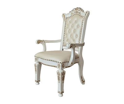 Vendom - Dining Chair (Set of 2) - PU & Antique Pearl Finish - Grand Furniture GA