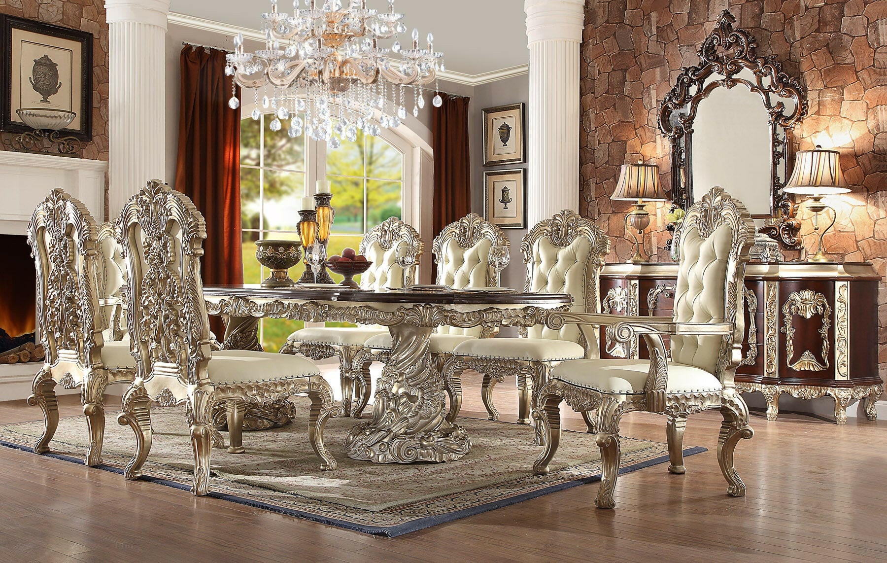 HD-8017 - 9PC DINING TABLE SET | Grand Furniture GA