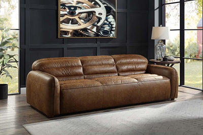 Rafer - Sofa - Cocoa Top Grain Leather - Grand Furniture GA