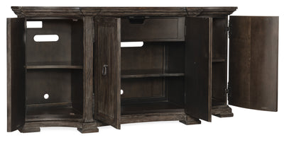 Traditions - 1-Drawers 3-Shelves Buffet - Dark Brown.