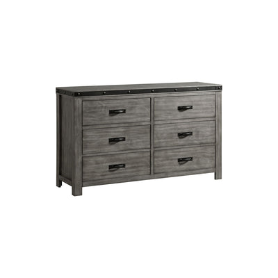 Wade - Youth Dresser (6 Drawer) - Black Finish - Dressers - Grand Furniture GA