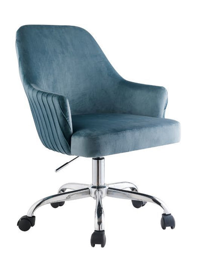 Vorope - Office Chair - Blue Velvet - Grand Furniture GA