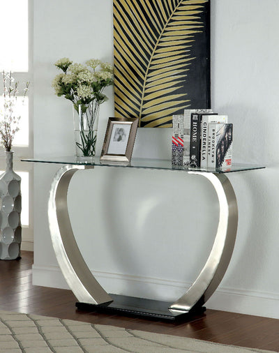 Roxo - Sofa Table - Satin Plated / Black - Grand Furniture GA