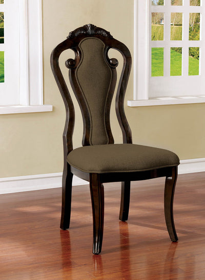 Rosalina - Side Chair (Set of 2) - Walnut / Beige - Grand Furniture GA