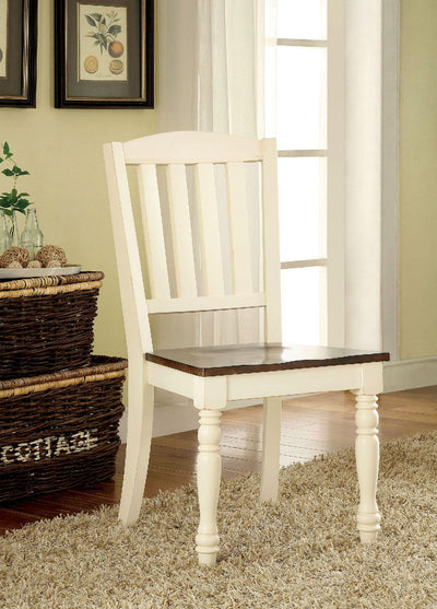 Harrisburg - Side Chair (Set of 2) - Vintage White / Dark Oak - Grand Furniture GA