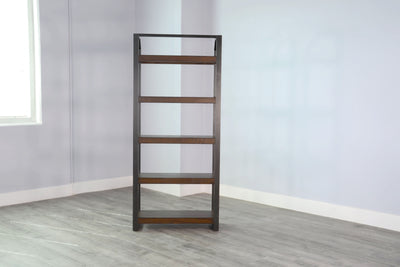 Homestead - Bookcase With Metal Frame - Dark Brown.