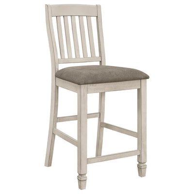 Sarasota - Slat Back Counter Height Chairs (Set of 2) - Grey and Rustic Cream.