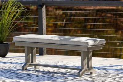 Visola - Gray - Bench With Cushion - Grand Furniture GA