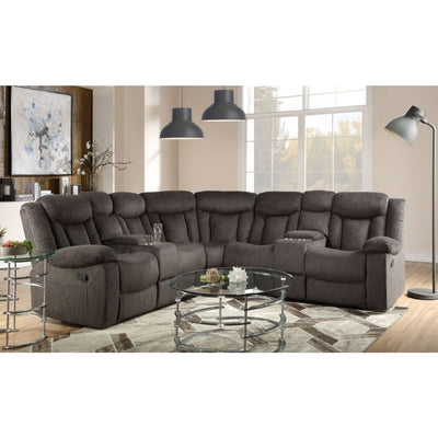 Rylan - Sectional Sofa - Dark Brown Fabric - Grand Furniture GA