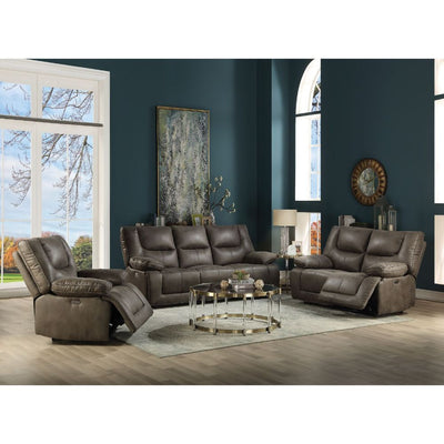 Harumi - Sofa - Gray Leather-Aire - Grand Furniture GA
