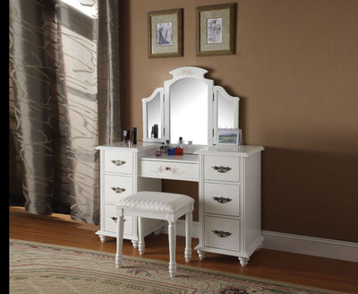 Torian - Vanity Desk - White - Grand Furniture GA
