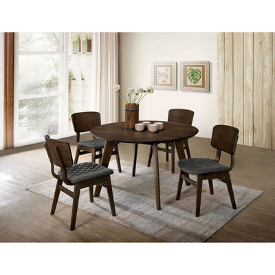 Shayna - Round Table - Walnut / Gray - Grand Furniture GA