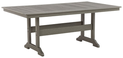 Visola - Gray - Rect Dining Table W/Umb Opt.