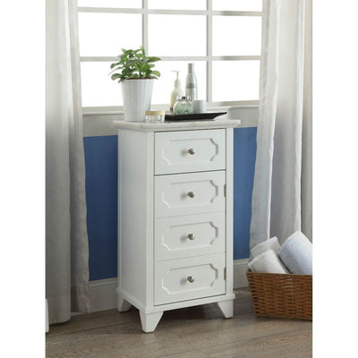 Shakeia - Cabinet - Marble & White - Grand Furniture GA