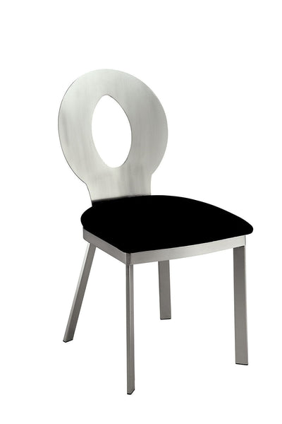Valo - Side Chair (Set of 2) - Silver / Black - Grand Furniture GA