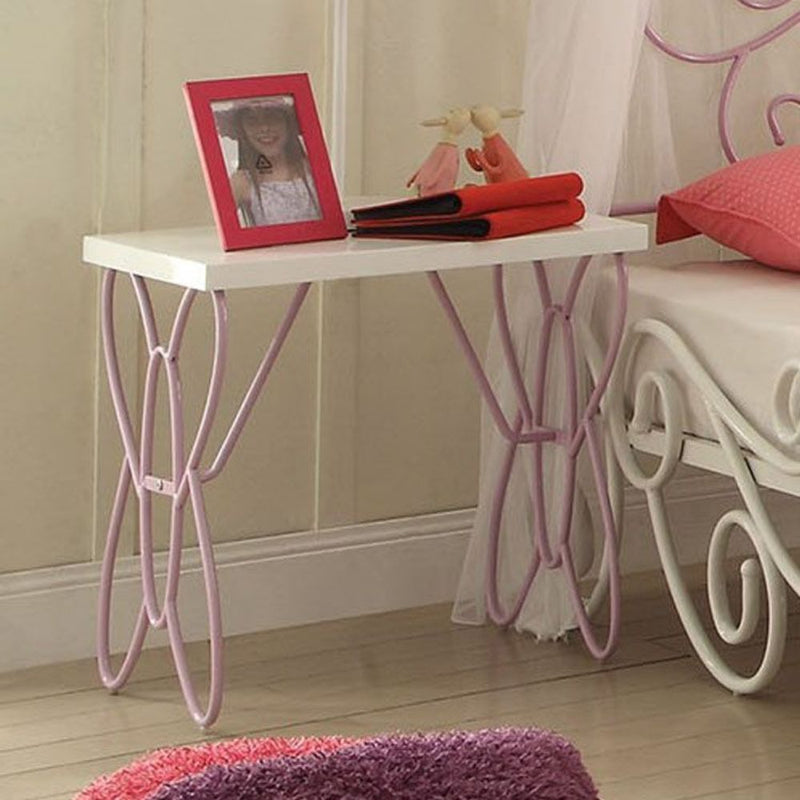 Priya II - Nightstand - White & Light Purple - Grand Furniture GA