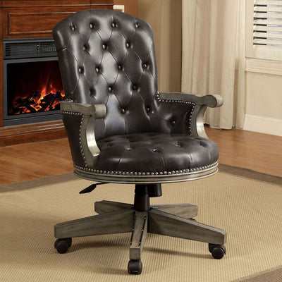 Yelena - Height - Adjustable Arm Chair - Gray / Black - Grand Furniture GA