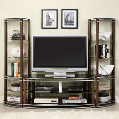 Silver Creek - TV Console - Brown / Silver - Grand Furniture GA