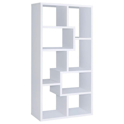 Theo - 10-shelf Geometric Bookcase.