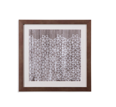 Weathered Wood Patterns IX - Framed Print - Brown.