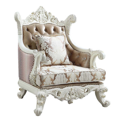 Vanaheim - Chair - Fabric & Antique White Finish - Grand Furniture GA