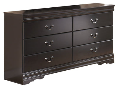 Huey - Black - Six Drawer Dresser.