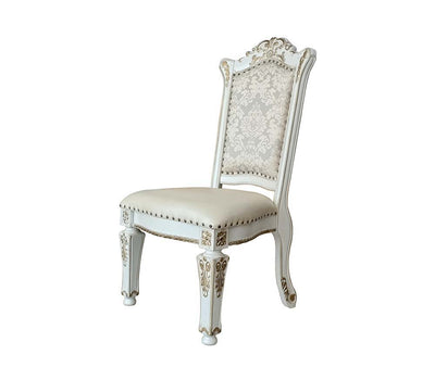 Vendom - Side Chair (Set of 2) - PU & Antique Pearl Finish - Grand Furniture GA