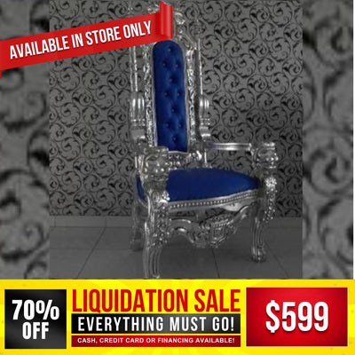 King Chair - Blue - Grand Furniture GA